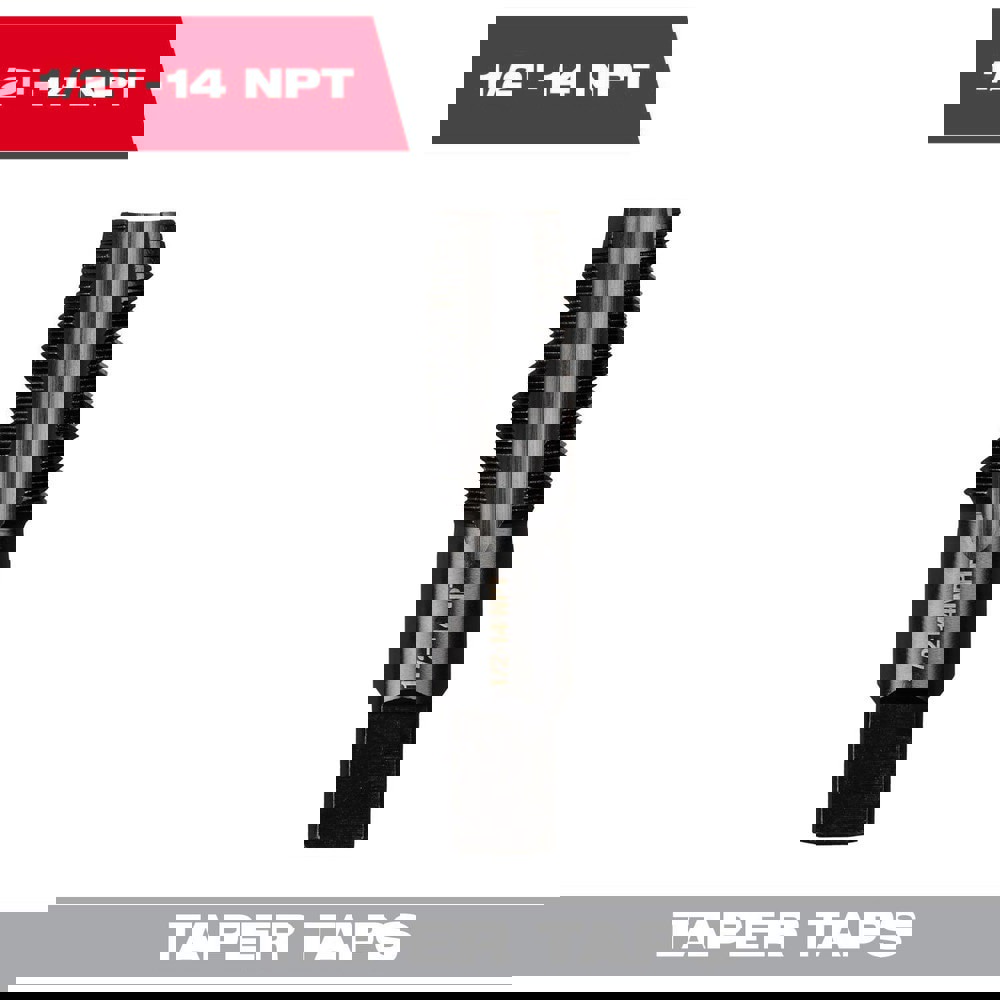 Straight Flute Taps; Tap Type: Straight Flute ; Thread Size (Inch): 1/2-14 ; Overall Length (Decimal Inch): 3.2500 ; Thread Standard: NPT ; Chamfer: Taper ; Material: High-Carbon Steel